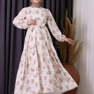 robe islamique imprimée pour femmes (foulard non inclus)