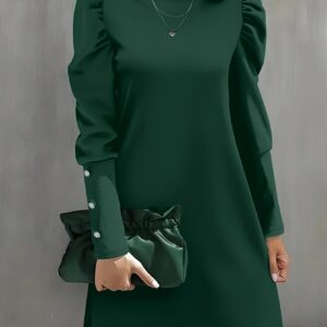 Élégantes robes unies pour femmes, tendance automne hiver.