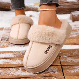 pantoufles d'intérieur en peluche pour femmes, dotées d'une tige confortable et douce pour la peau, avec un intérieur doux qui prend soin de vos pieds, ce qui en fait un accessoire indispensable pour la détente à l'intérieur, élégantes et chaudes.