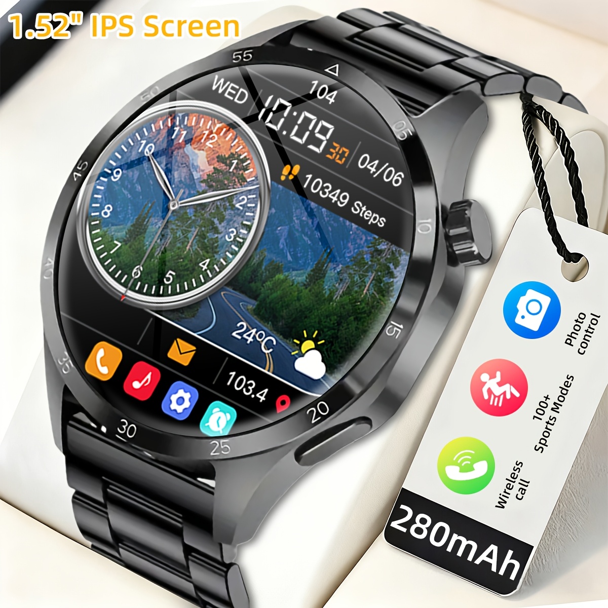 montre connectée gt5 pro pour hommes avec Écran hd 3,86 pouces, appels sans fil, 100+ modes sportifs, assistant vocal ia, chargement usb, traqueur de fitness extérieur avec boussole, compatible android & iphone, design métallique Élégant, Écran haute résolution, autonomie longue durée montre connectée gt5 pro pour hommes avec Écran hd 3,86 pouces, appels sans fil, 100+ modes sportifs, assistant vocal ia, chargement usb, traqueur de fitness extérieur avec boussole, compatible android & iphone, design métallique Élégant, Écran haute résolution, autonomie longue durée