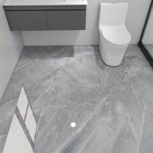 dalles de sol de salle de bain imperméables, antidérapantes et résistantes à l'usure | dalles de vinyle auto adhésives pour la rénovation et le remplacement, à peler et coller, épaisseur de 0,22 mm