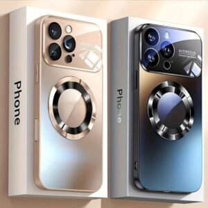 coque de téléphone la nouvelle coque de téléphone mat en titane avec chargement sans fil et protecteur d'objectif en verre, adaptée aux iphone 17, 16, 15, 14, 13, 12 et 11 pro max et plus series