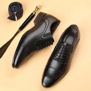 chaussures oxford formelles pour hommes, confortables et style classique à lacets, parfaites pour les mariages, les églises, les bureaux et les bals.