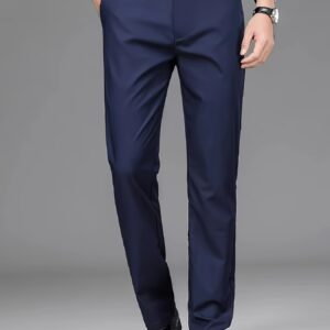 pantalon de costume décontracté pour homme, pantalon droit professionnel