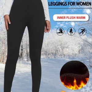 leggings doublés en polaire super doux pour femmes, pantalons thermiques chauds pour yoga et course d'hiver