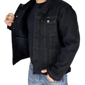 veste en jean pour hommes grande taille et manteau lavable à la mode, grande taille