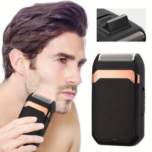 gertzy rasoir Électrique/cordé pour hommes rasoir à lame rechargeable avec brosse, longue durée, rasoir portable idéal pour la maison et les voyages, cadeau parfait pour noël et la fête des pères (soins hommes)