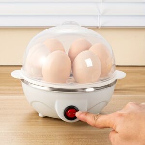 cuiseur à œufs rapide, simple couche pour 7 œufs, fonction d'arrêt automatique, idéal pour cuire les œufs et les légumes, chauffe efficacement les œufs, appareil de cuisson d'œufs, cuiseur vapeur pour œufs