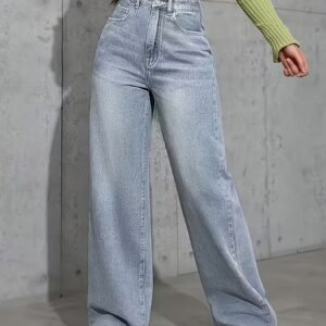jeans vintage à jambes droites pour femmes | stretch moyen, doux et confortables, idéaux pour le shopping, les voyages, le vélo, la maison et les trajets quotidiens