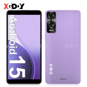 xgody x33 smartphone 7gb (3gb+4gb) ram + 32gb rom | carte sd tf extensible jusqu'à 128gb, Écran tactile hd+ 6.0" 60hz, caméra réelle 8mp + caméra frontale 5mp, android 15 intégré, déverrouillage facial, 3500