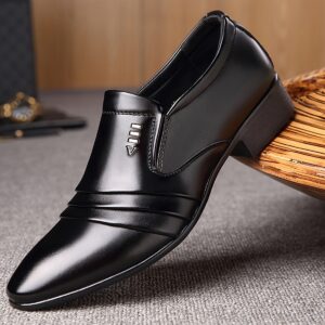chaussures habillées pour hommes, mocassins élégants à bout pointu, chaussures décontractées business grande taille, cadeau pour hommes, diplôme, étudiant, costume, mariage, jeunes hommes, chaussures noires
