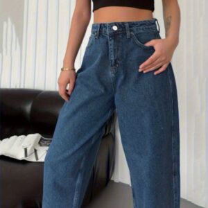 nouveaux jeans harem décontractés et élégants, lavage dégradé, pour l'automne et l'hiver 2025, avec une coupe tridimensionnelle, parfaits pour les sorties quotidiennes et adaptés à toutes les saisons.