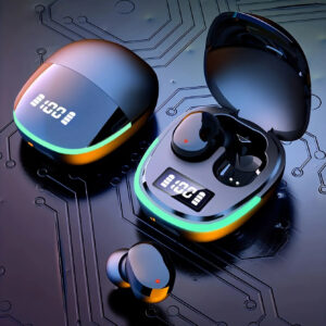 Écouteurs sans fil tws à contrôle tactile et son dynamique avec affichage led casque intra auriculaire sans fil pour jeux, sport & musique compatible ios/android