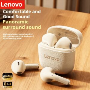 casque et écouteurs de gaming sans fil lenovo tws sans fil 5.4 à faible latence, son stéréo avec isolation du bruit, conception sport légère, longue autonomie, compatible avec pc et gaming mobile (chargeur non inclus) idéal pour les joueurs
