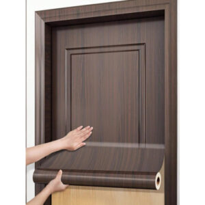 un ensemble d'autocollants muraux en vinyle à peler et à coller avec un motif de grain de bois, papier contact amovible à grain de noyer, idéal pour le papier peint auto adhésif en pvc dans les espaces de vie, les cuisines, les chambres et les dortoirs, parfait pour les rénovations de meubles.