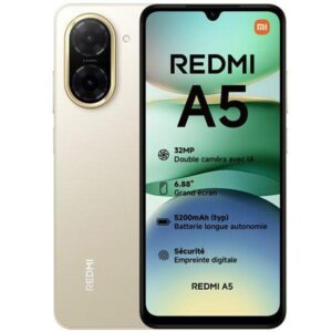 xiaomi redmi a5 4gb+128gb smartphone 6,88" dual sim 4g 5200mah 15w ou sable, modèle : 25028rn03y