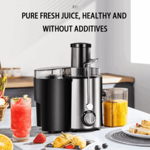 extracteur multifonction avec contrôle à 2 vitesses, large goulotte d'alimentation et taux d'extraction de jus Élevé, machine à jus frais pour fruits et légumes, machine de cuisine avec verrou de sécurité, protection contre la surchauffe et design facile à nettoyer, idéal comme cadeau de noël et halloween pour la famille et les amis