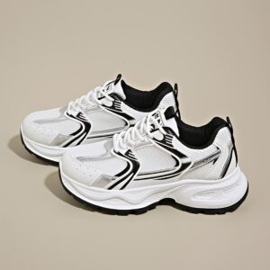 chaussures décontractées à la mode pour femmes, baskets polyvalentes à lacets pour extérieur, style Étudiant universitaire, chaussures pour femmes