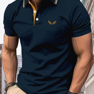 polo de sport d'été pour homme | mode, loisirs de plein air, polyester, manches courtes, unique, détails de boutons