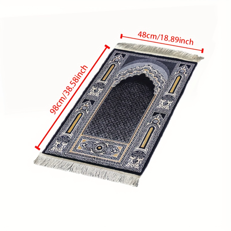 1 tapis de prière pliable portable pour pèlerinage, tapis rectangulaire en polyester, poils collés, lavable en machine, convient pour les genoux familiaux, utilisation intérieure, placement dans un bureau et un hall d'entrée 1 tapis de prière pliable portable pour pèlerinage, tapis rectangulaire en polyester, poils collés, lavable en machine, convient pour les genoux familiaux, utilisation intérieure, placement dans un bureau et un hall d'entrée