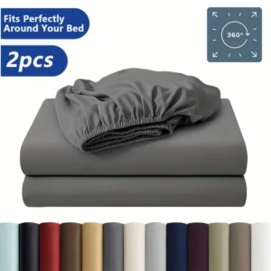 ensemble de 2 draps housses, doux et confortable, respirant et polyvalent, lavable en machine, convient pour les chambres, les chambres d'amis et les écoles, convient pour toutes les saisons. convient aux adolescents et aux adultes, convient à tous les âges et aux genres.