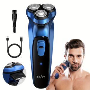 rasoir Électrique pour hommes, rasoirs Électriques pour hommes, rasoir visage sans fil rechargeable lavable, tondeuse pop up pour voyage et maison, affichage led, charge rapide