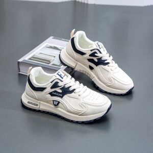 nouvelles baskets père tendance pour femmes printemps et automne, sneakers blancs polyvalents avec une semelle légère, douce et antidérapante pour le sport, chaussures femme