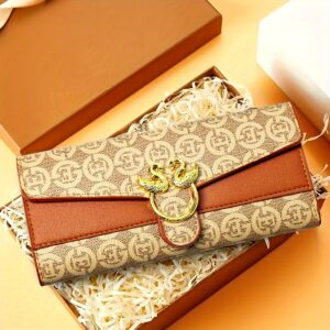 pochette clutch vintage tendance grande capacité pour femmes d'Âge mûr, portefeuille et porte cartes.