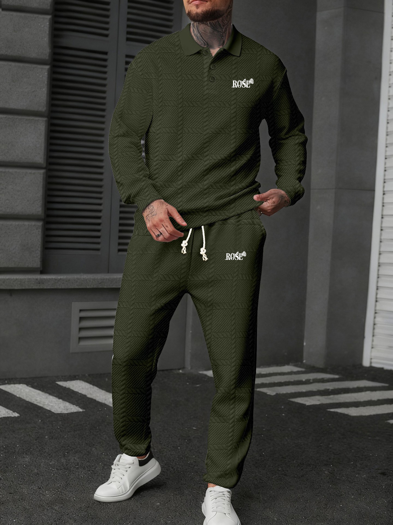 ensemble homme à manches longues et pantalon, style rétro hip hop, doux, chaud et confortable, 100% fibre de polyester, tenue à carreaux Élégante deux pièces pour automne et hiver, ensemble décontracté ensemble homme à manches longues et pantalon, style rétro hip hop, doux, chaud et confortable, 100% fibre de polyester, tenue à carreaux Élégante deux pièces pour automne et hiver, ensemble décontracté