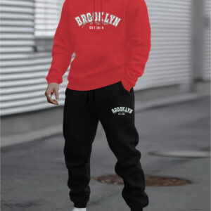 ensemble sportif américain pour homme, sweat à capuche décontracté et jogging tendance tenue deux pièces automne/hiver
