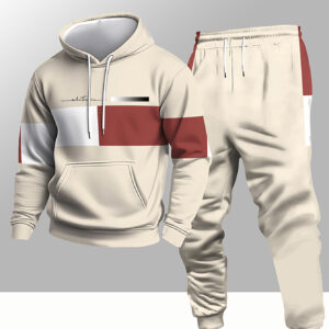 ensemble sweat à capuche imprimé décontracté tendance automne hiver pour hommes, nouvelle collection streetwear