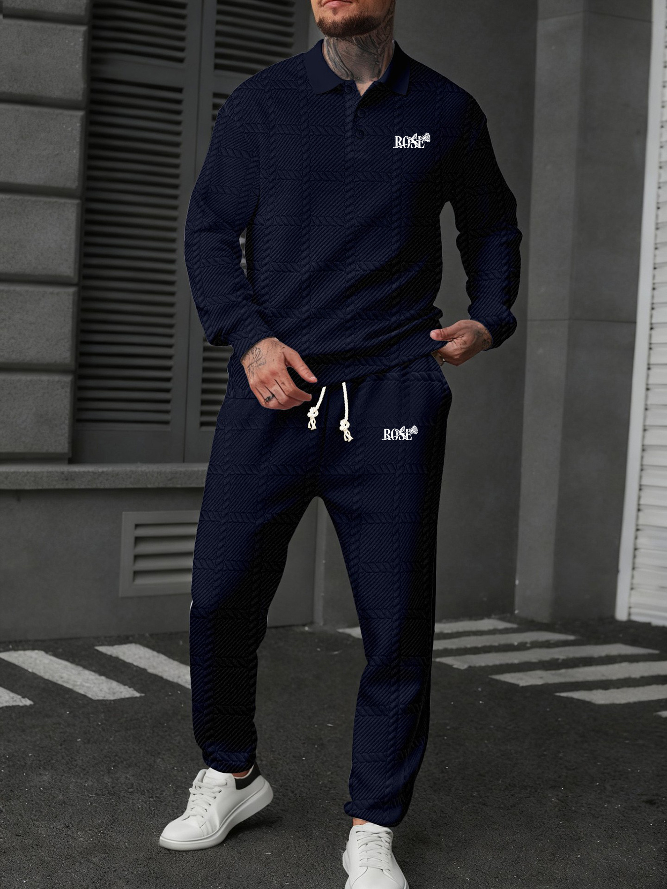 ensemble homme à manches longues et pantalon, style rétro hip hop, doux, chaud et confortable, 100% fibre de polyester, tenue à carreaux Élégante deux pièces pour automne et hiver, ensemble décontracté ensemble homme à manches longues et pantalon, style rétro hip hop, doux, chaud et confortable, 100% fibre de polyester, tenue à carreaux Élégante deux pièces pour automne et hiver, ensemble décontracté