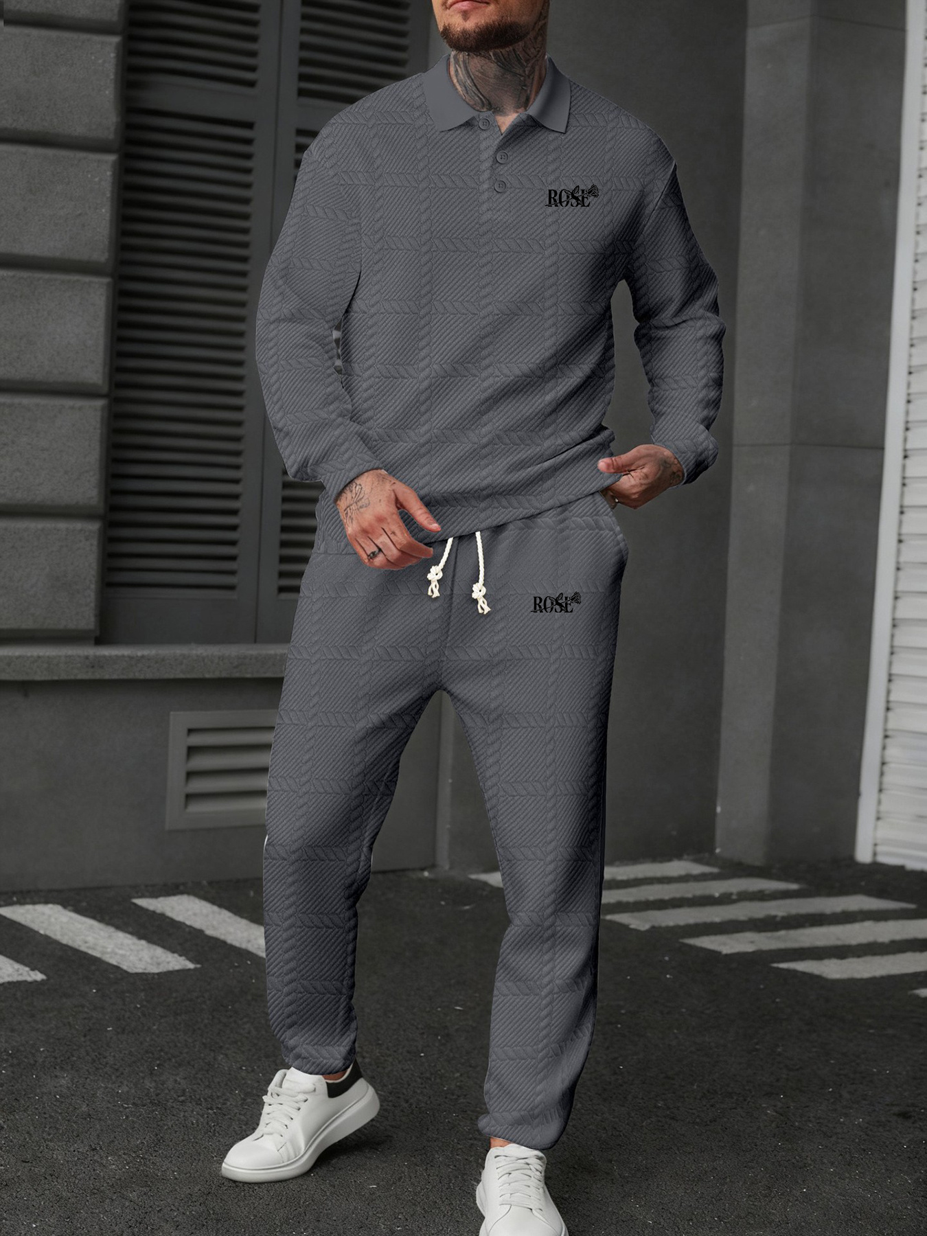 ensemble homme à manches longues et pantalon, style rétro hip hop, doux, chaud et confortable, 100% fibre de polyester, tenue à carreaux Élégante deux pièces pour automne et hiver, ensemble décontracté ensemble homme à manches longues et pantalon, style rétro hip hop, doux, chaud et confortable, 100% fibre de polyester, tenue à carreaux Élégante deux pièces pour automne et hiver, ensemble décontracté